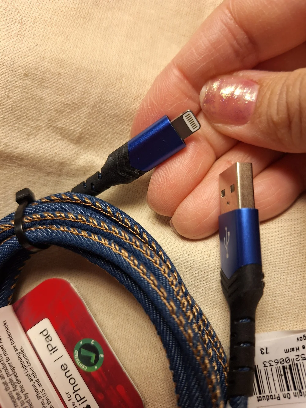 Apple Certified Lightning Cable 6FT for iPhone & iPad Blue New